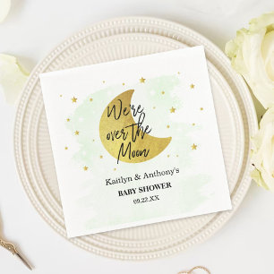 Over The Moon Neutral Baby Shower Napkins