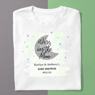 Over The Moon   Neutral Baby Shower T-Shirt