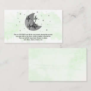 Over The Moon   Neutral Baby Shower Update Cards