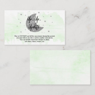 Over The Moon   Neutral Baby Shower Update Cards