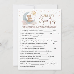 Over the Moon Nursery Rhyme Quiz Game Card