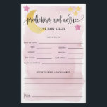 Over The Moon Pink Baby Predictions Paper Card<br><div class="desc">Have some fun at your shower with this fun activity! Add your personalised text using the template form. Use the value paper to make it easier to write on (and save money too!).</div>