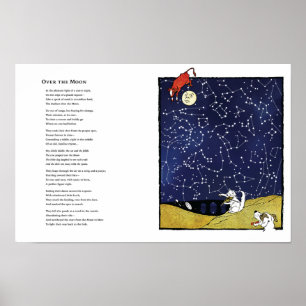 "Over The Moon" Poem + Artwork Poster