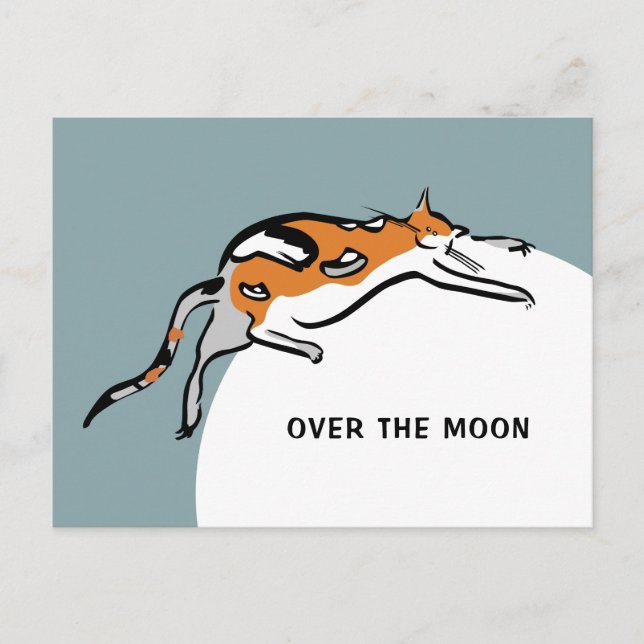 Over The Moon Postcard (Front)