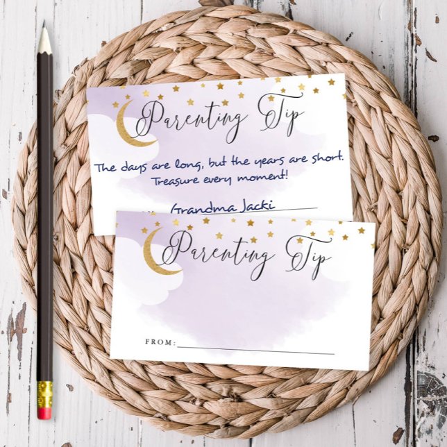 Over the Moon Purple Parenting Tip Jar Advice Card (Creator Uploaded)
