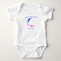 Over the moon space baby body suit baby bodysuit