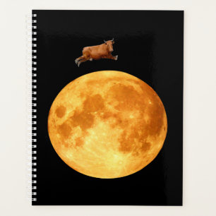 Over The Moon Spiral Notebook Planner