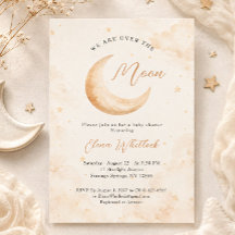 Over The Moon Star Neutral Baby Shower