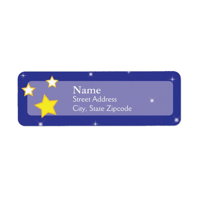 Over the Moon Stars  |  Return Address Label (Front)