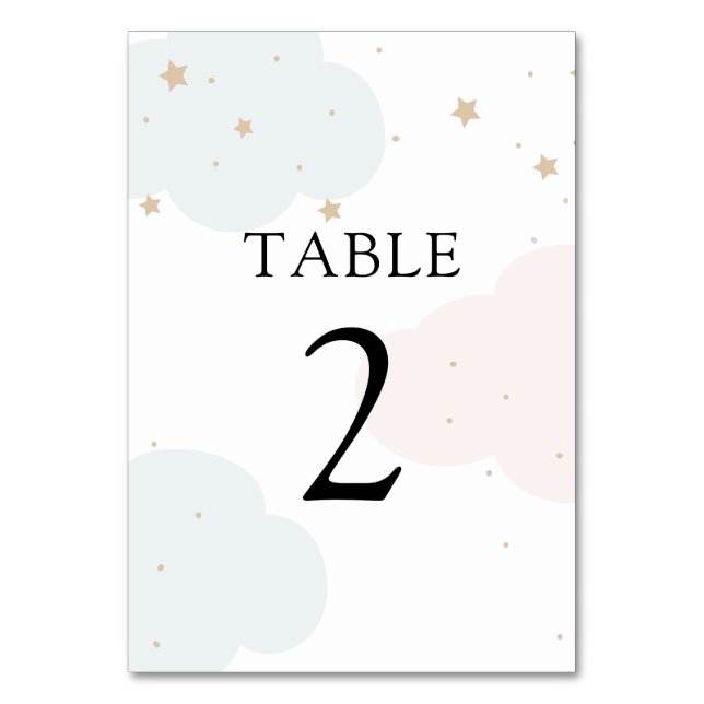 Over the Moon Table Number (Front)