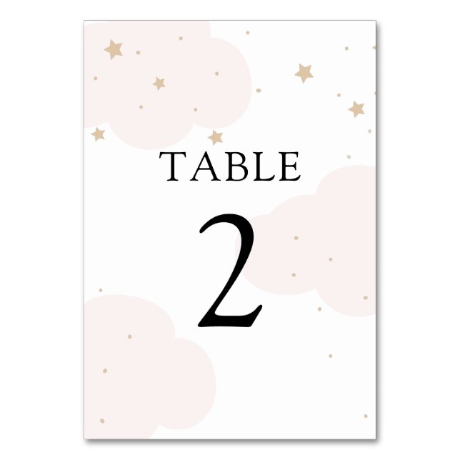 Over the Moon Table Number (Front)