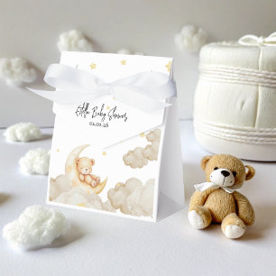 Over The Moon Teddy Bear Stars Baby Shower Favour Box