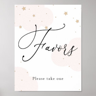 Over the Moon Twinkle Star Favours Sign