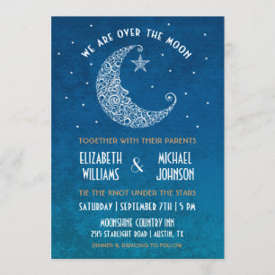 Over the Moon Wedding Invitation