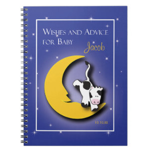 Over the Moon     Wishes & Words of Advice Notepad Notebook