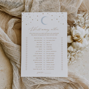 Over the Moon Would Mummy Rather Baby Shower Game Invitation