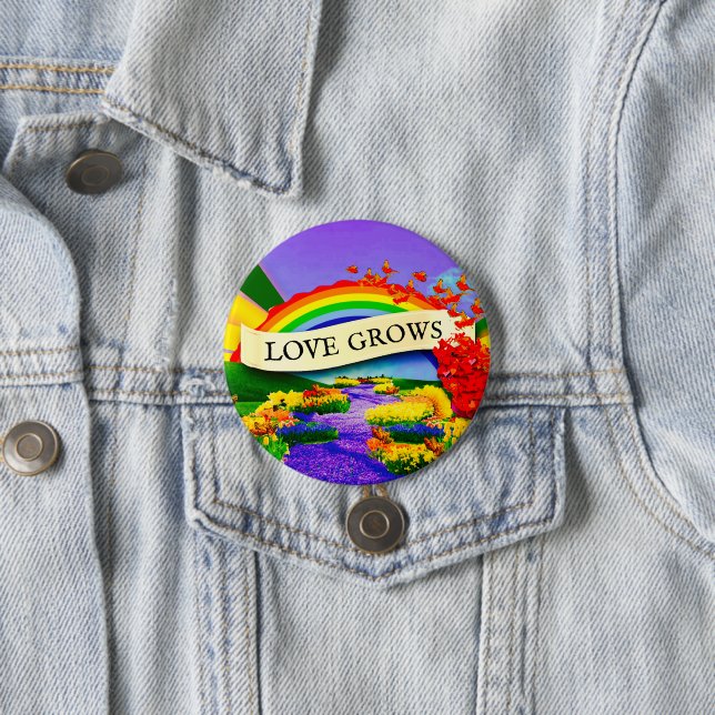 OVER THE RAINBOW 7.5 CM ROUND BADGE (In Situ)