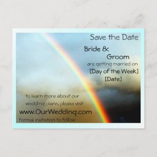 OVER THE RAINBOW ANNOUNCEMENT POSTCARD