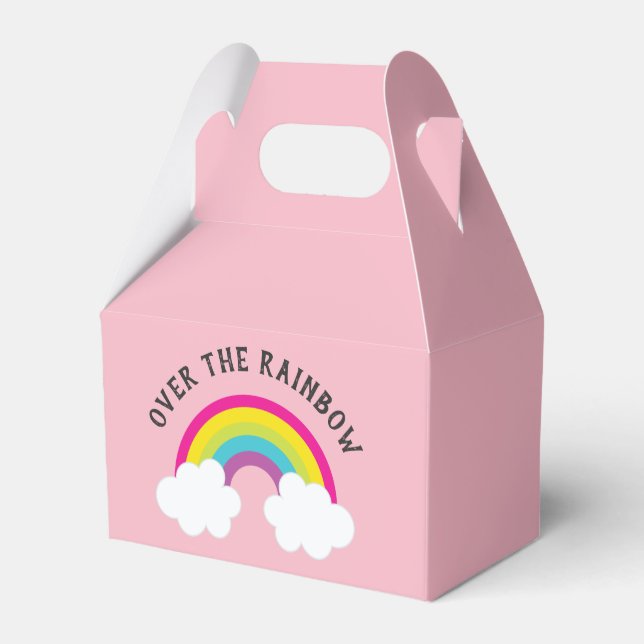 Over The Rainbow Birthday / Shower Favour Box (Back Side)