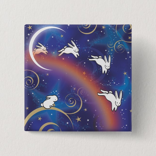 OVER THE RAINBOW BRIDGE 15 CM SQUARE BADGE (Front)