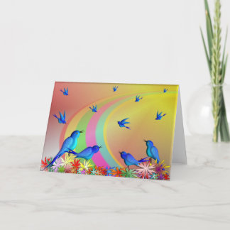 OVER THE RAINBOW greeting card. Card