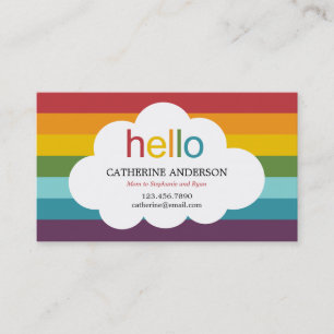 Over The Rainbow Mummy Card / Calling Card
