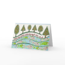 Over the river and through the wood notecard