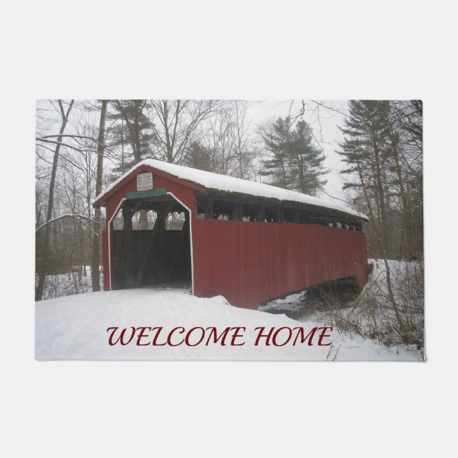 "Over the River and Through the Woods" Doormat (Front)