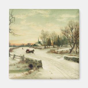 Over the River and Through the Woods Fridge Magnet