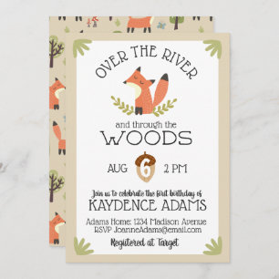 Over the River and Through the Woods Invitation