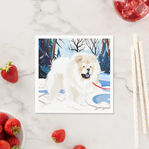 OVER THE RIVER Cream Chow Napkins