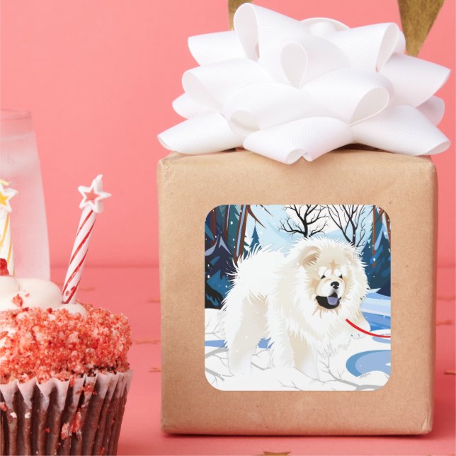 OVER THE RIVER Cream Chow stickers 2 sizes (Party)