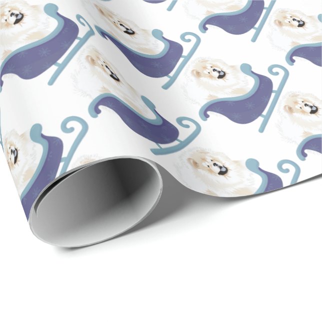 OVER THE RIVER Cream Chow wrapping paper (Roll Corner)