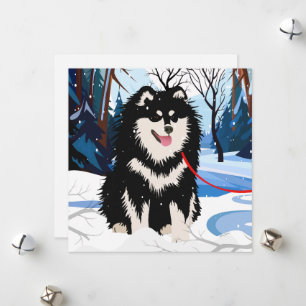 OVER THE RIVER Finnish Lapphund mini print cards