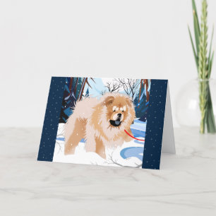 OVER THE RIVER Red Chow holiday  art cards
