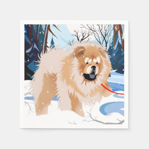 OVER THE RIVER Red Chow Napkins