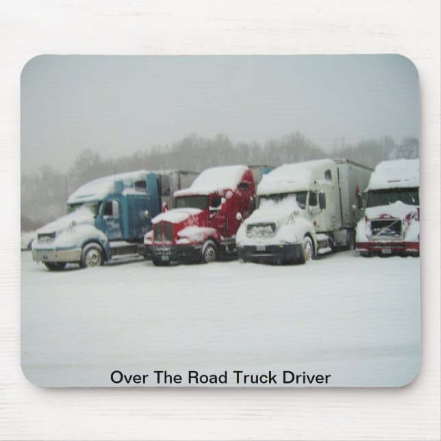 Over The Road Truck Driver Mouse Pad (Front)