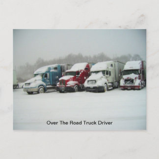 Over The Road Truck Driver Postcard