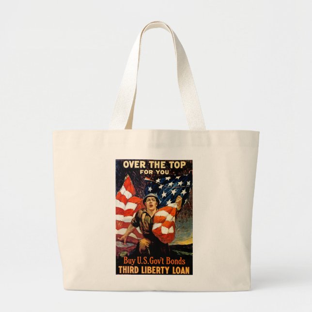 Over The Top For You Large Tote Bag (Front)