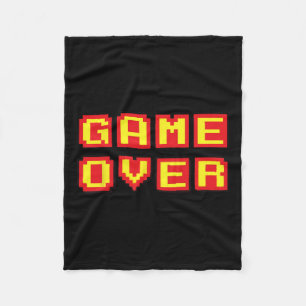 Over Vintage Retro Video Games Gaming Gift Arcade Fleece Blanket