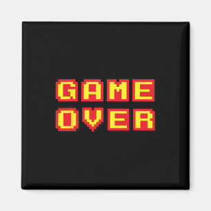 Over Vintage Retro Video Games Gaming Gift Arcade Magnet