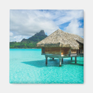 Over-water bungalow, Bora Bora magnet
