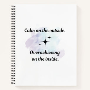 Overachiever's Spiral-Bound Hardcover Notebook