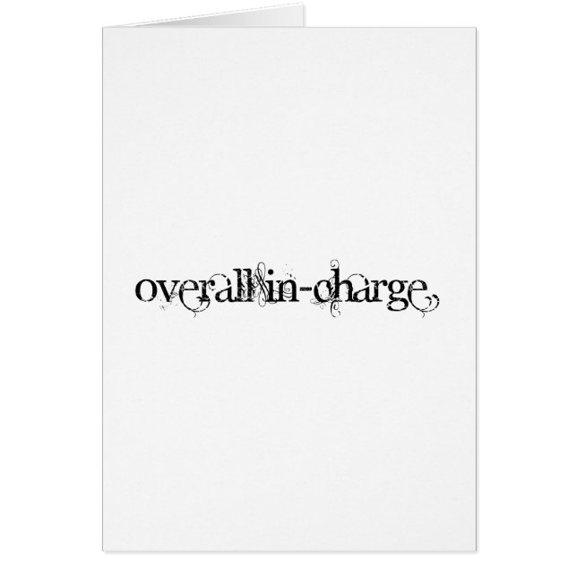 Overall In-Charge (Front)