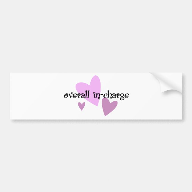 Overall In-Charge Bumper Sticker (Front)