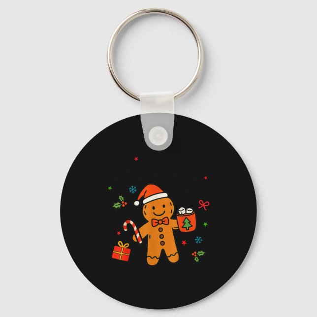 Overbaked &amp; Over It Christmas Cookies Gingerbr Key Ring (Front)