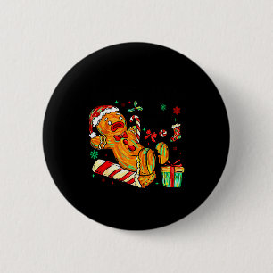 Overbaked And Over It Gingerbread Christmas Baking 6 Cm Round Badge