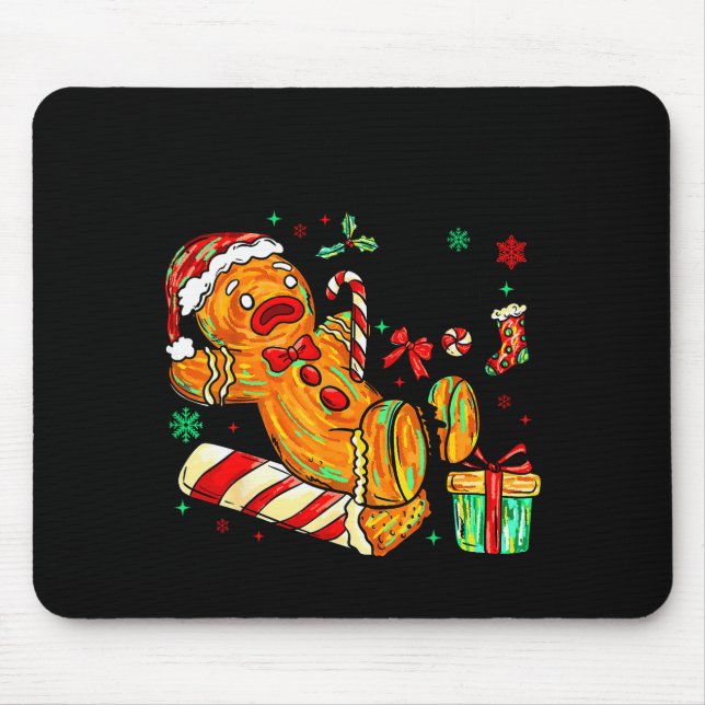 Overbaked And Over It Gingerbread Christmas Baking Mouse Pad (Front)