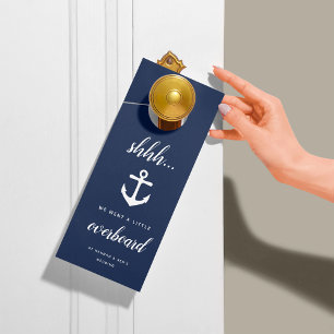 Overboard Do Not Disturb Wedding Hotel Door Hanger