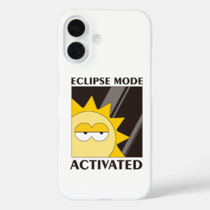 overcast sun on black background iPhone 16 case